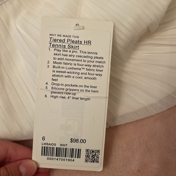 lululemon tiered pleated tennis / golf skort - Picture 5 of 5